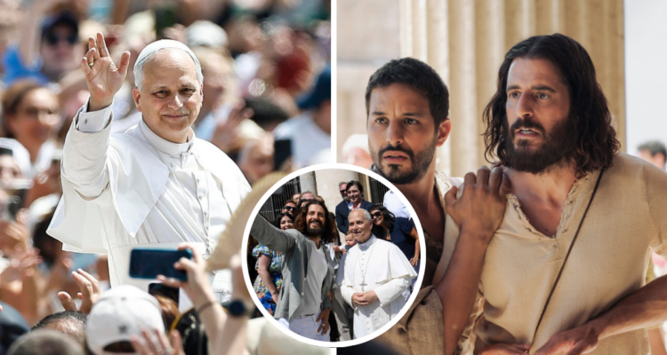 Un crossover divino: actor que interpreta a Jesús en ’The Chosen’ se tomó selfie junto al Papa León