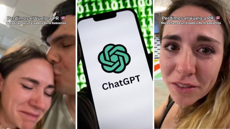 Influencer rompe en llanto tras perder vuelo a Puerto Rico por falta de visa: le había pedido ayuda a ChatGPT