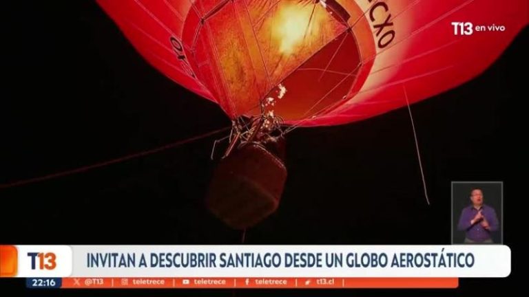 Invitan a descubrir Santiago desde un globo aerostático